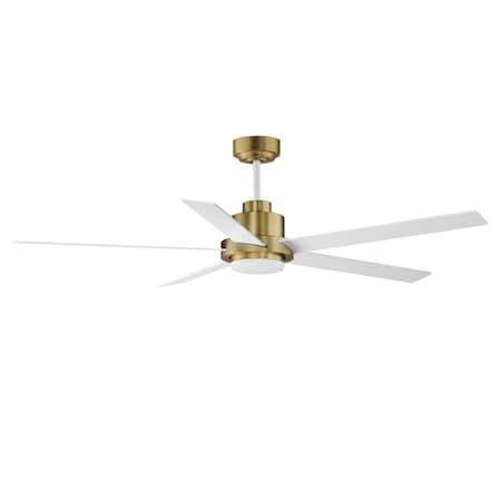 Maxim Lighting Daisy 60'' 5-Blade Fan w LED Light Kit, Natural Aged Brass 88826WTNAB